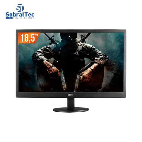 Monitor Led 18 5 Polegadas Aoc E970swnl Widescreen Vga Preto Vitrine Sem A Caixa Sobraltech