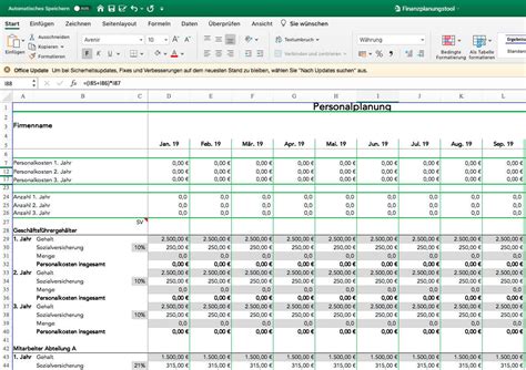 Businessplan Finanzplan Excel