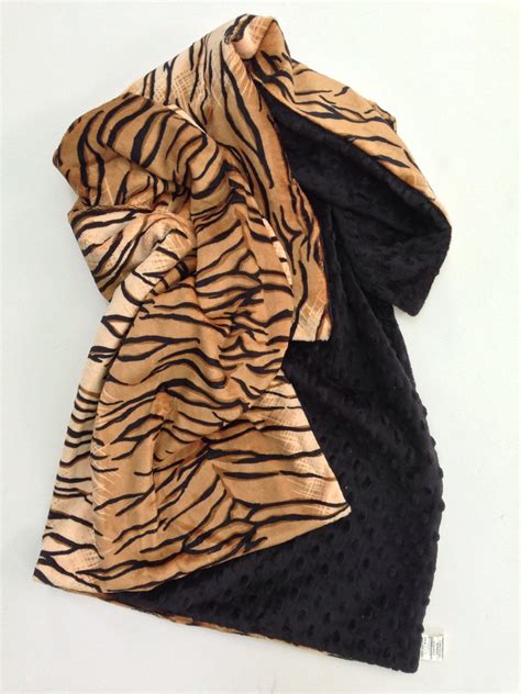 Adult Minky Blanket Adult Throw Tiger Print Animal Print