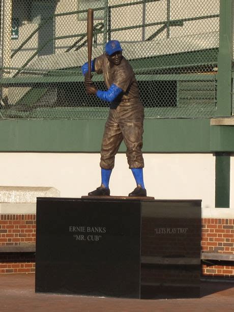 Restored Ernie Banks Statue Looks Spiffy | Wrigley Blog