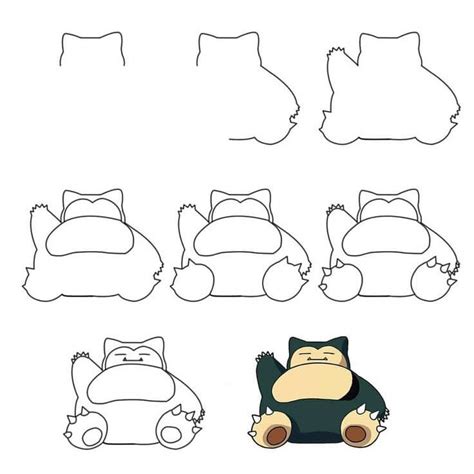 10 Easy And Cute Snorlax Drawing Ideas Drawing Photos