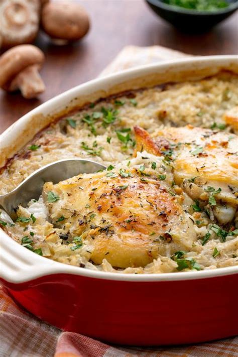 Easy Chicken And Rice Casserole Recipe How To Make Baked Chicken And Rice Casserole With Cream