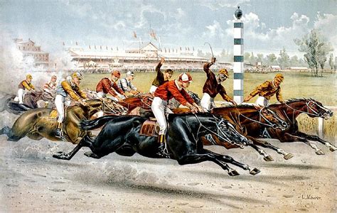 Vintage Race Horse Illustration