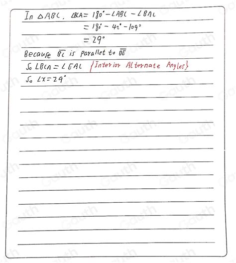 Solved In The Following Diagram Overline BC Is Parallel To Overline