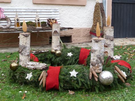 Advent Kranz Mit Holzkerzen Weihnachten Dekoration Deko Weihnachten