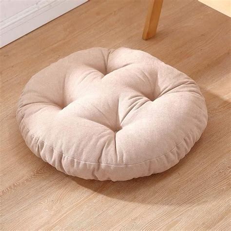 Coussin De Chaise Rond En Coton Doux 10 À 12 Cm D Épaisseur Pour