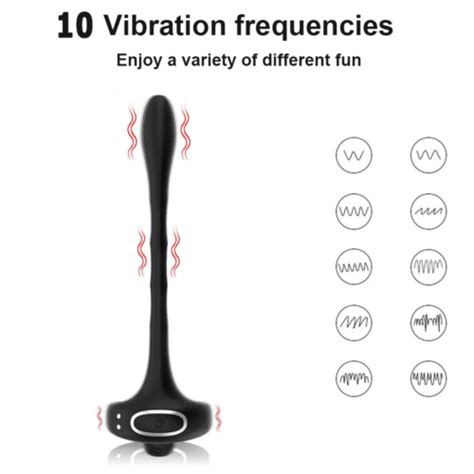 Penis Cock Ring Anal Butt Plug Vibrator Male Prostate Massager Sex Toys