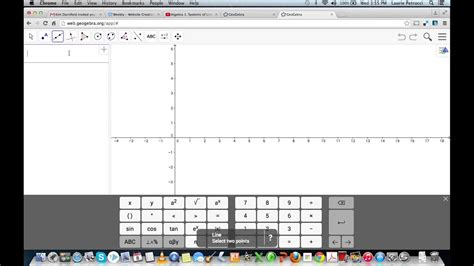 Using Geogebra To Graph Two Variable Linear Equations Youtube