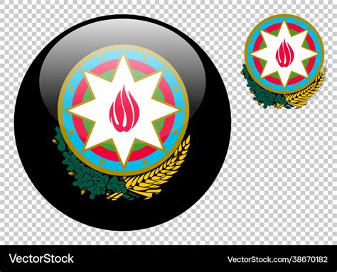 Coat Arms Azerbaijan Royalty Free Vector Image