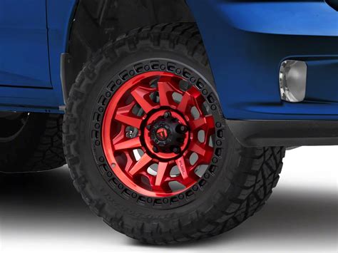 Fuel Wheels Ram 1500 Covert Candy Red With Black Bead Ring 5 Lug Wheel 20x10 18mm Offset