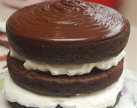 Salted Caramel Ding Dong Cake Topped With Chocolate Dipped Twinkies