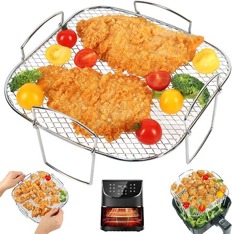 BYKITCHEN Air Fryer Racks Square 304 Stainless Steel Air Fryer Basket