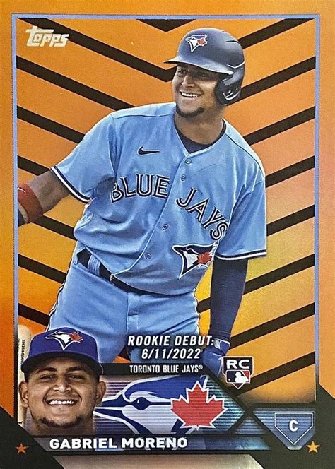 Gabriel Moreno Topps Update Rookie Debut Orange Black Foil