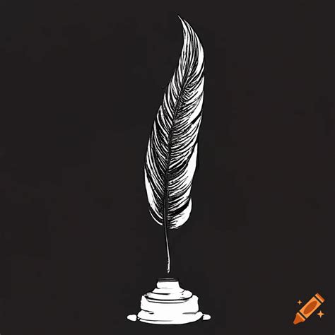 Vector Illustration Of A Quill And Ink On Craiyon