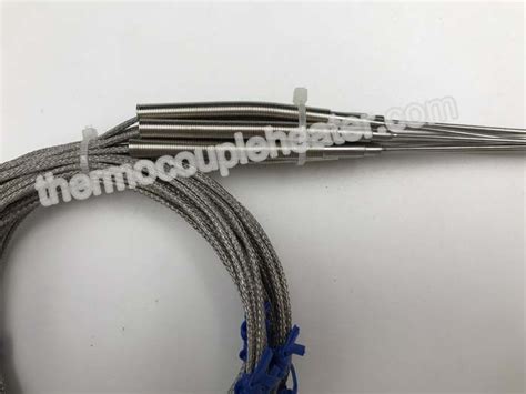 Hot Runner Thermocouple Rtd Sensor With Mm Diameter Metal Transition And Leads