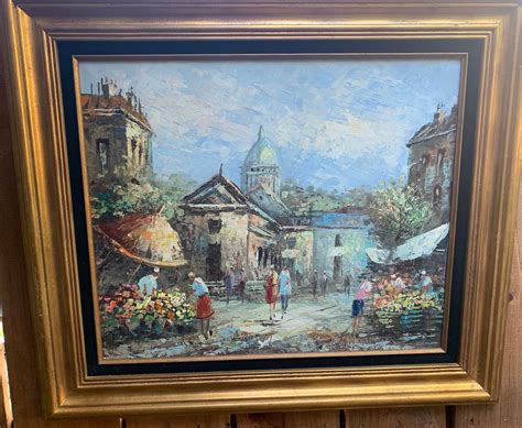 Original Oil Painting By Caroline Burnett Pre 1950 Gold Leaf Etsy