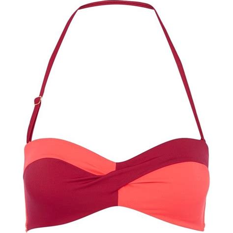 Biba Color Block Bandeau Bikini Top