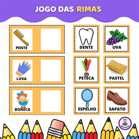 JOGO DAS RIMAS Jogos De Rimas Rimas Rimas Infantis