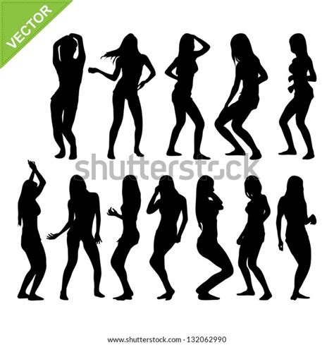 Sexy Woman Silhouettes Vector Set 2 Stock Vector Royalty Free