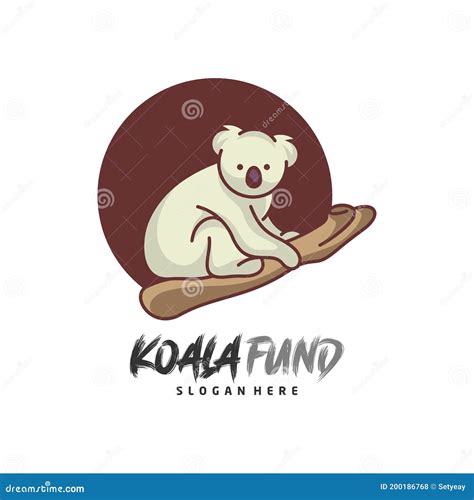 Koala Logo Design Vector Illustration Design Koala Logo Template Stock