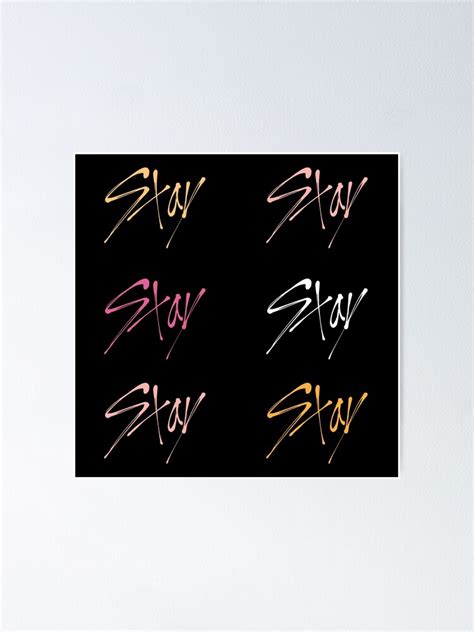 Stray Kids Stay Fandom Logo Font Pack Pink Peach Poster By Sugarsaint