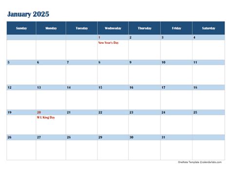 Calendar Template Onenote 2025 Lexi Shayne