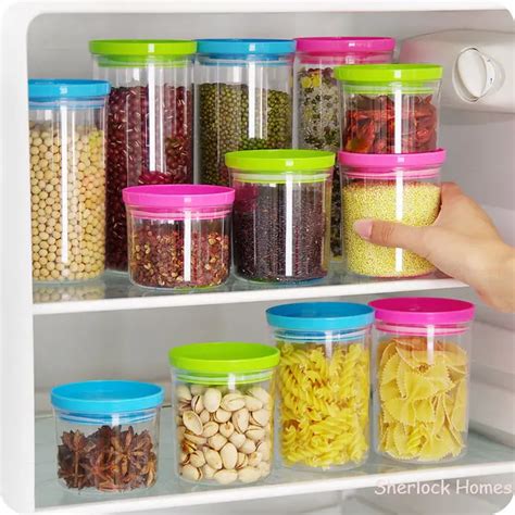 New Multifunction Transparent Cans Set Sealed Crisper Plastic