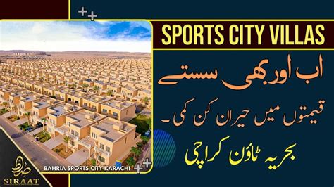 Bahria Town Karachi Bahria Sports City Villas Current Rates Sqy