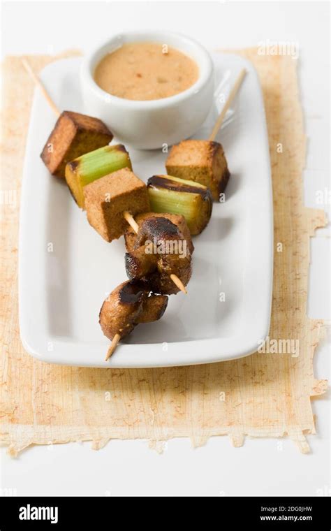 Asian vegetarian skewers - Asian vegetarian Skewers Stock Photo - Alamy