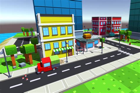 Pixel City 3d Urban Unity Asset Store