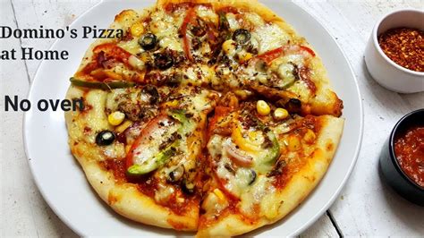 How To Make Dominos Pizza At Homevegetable Pizzawithout Ovenveg