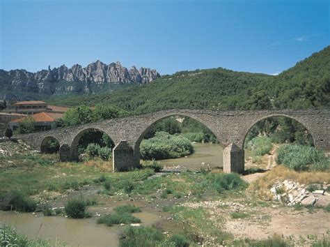 Castellbell I El Vilar Guarding The Way Over The River Llobregat And