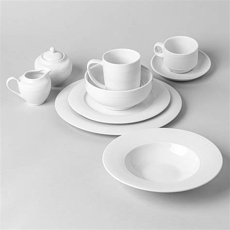 Ksp A La Carte Diamond Porcelain Oval Platter 14 White Kitchen Stuff Plus