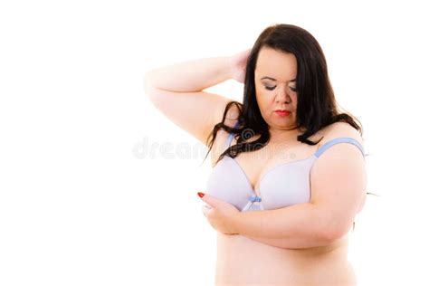 Big Woman Wearing Bra Stock Image Image Of Large Mature