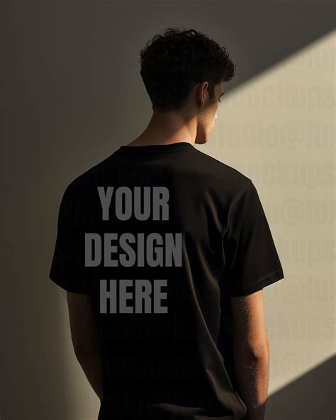 Gildan Black T Shirt Mockup Bundle Editorial Fashion Photography