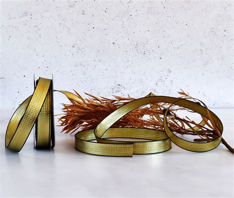 Ribbon Metallic Strip Tape Black Gold Mm X M Online Store