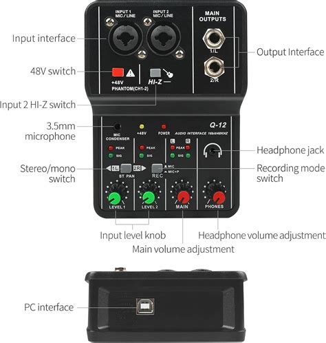 Buy Xtuga Usb Audio Interface48v Phantom Power With 355m Microphone Jack2i2 Audio Interface