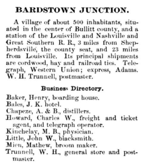 Bullitt County History - Ky State Gazetteer, 1876-77