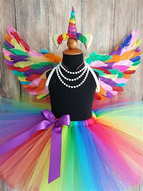 Rainbow Unicorn Costume Rainbow Wings Halloween Costume Wings | Etsy ...