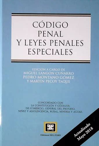 C Digo Penal Y Leyes Penales Especiales Actualizado Mercadolibre