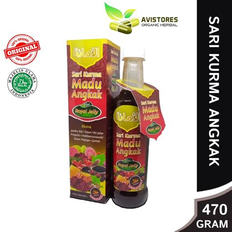 Jual Sari Kurma Madu Angkak Royal Jelly Propolis Jambu Biji Plus Daun