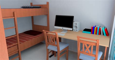 Simple interior room design of a student hostel | Autodesk Community ...