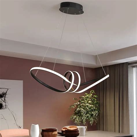 Lustre Pendente LED 36W Espiral Arcturo Moderno Preto 3000K Bivolt