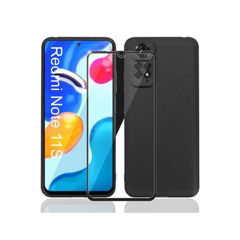 Case Xiaomi Redmi Note 11s 4g Coque Silicone Noir 1 Verres Trempes