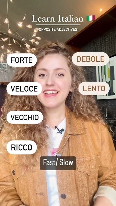 Learn Italian 🇮🇹 Opposite Adjectives Youtube