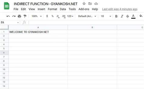 How To Use INDIRECT FUNCTION In GOOGLE SHEETS With Examples