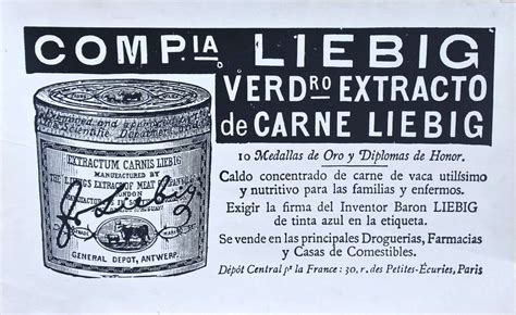 Publicidad Extracto De Carne Liebig Cartel Publicitario Antiguo