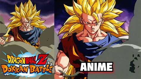 New SSJ3 Dragon Fist Goku References Side By Side Dokkan Battle