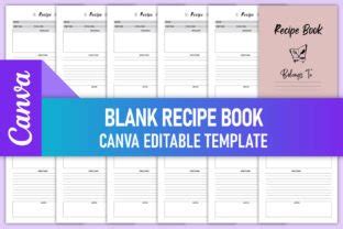 Blank Recipe Book Canva Template Kdp Graphic By Rahimaartwork