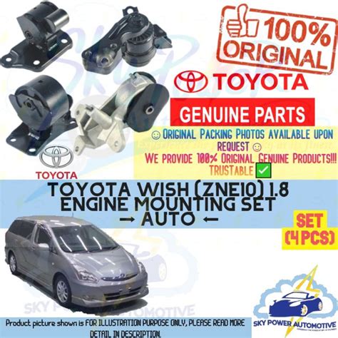 Toyota Wish Zne10 1 8 Auto 2003 2008 100 Original Toyota Genuine Parts Engine Mounting